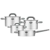 Mulex Topf-Set Edelstahl Metall, Kochen, Töpfe, Topfsets