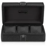 MODALO Uhrenbox GALLANTE 3 Uhren (Uhrenbox Uhrenkasten Uhren Aufbewahrung, Uhrenboxen 3 Uhren) schwarz