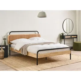 Beliani Boussicourt 140 x 200 cm H2 Hellbraun/Schwarz