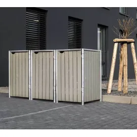 Hide Mülltonnenbox 240 l natur grau
