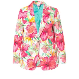 Ulla Popken Blazer floral Mohnrot 46