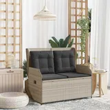 Vidaxl Gartenbank Hellgrau Poly-rattan