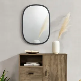 [en.casa] Copertino oval 70 x 50 cm Schwarz