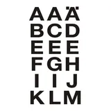 Herma Buchstaben-Sticker A-Z Folie schwarz 20 x 20 mm