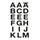 Herma Buchstaben-Sticker A-Z Folie schwarz 20 x 20 mm