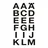 Herma Buchstaben-Sticker A-Z Folie schwarz 20 x 20 mm