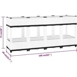 vidaXL Hochbeet 160x40x71 cm Polypropylen