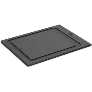 WOLL Schneidebrett 25 x 19,5 cm – FSC-zertifizierter Papierverbundstoff – BPA- & VOC-frei – hitzebeständig bis 175 °C – spülmaschinenfest, mattschwarz