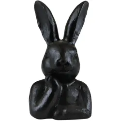 Dekofigur AM DESIGN "Hasenbüste "Denker"", schwarz, B:5,5cm H:12,5cm, Polyresin, Dekofiguren, Osterdekoration aus Polyresin