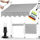 tillvex Klemmmarkise 200 cm grau/weiß