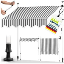 tillvex Klemmmarkise 200 cm grau/weiß