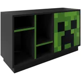 Phoenix Minecraft Lowboard 108x61x37 cm Schwarz/Holz