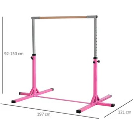 Homcom Gymnastik, Rosa, Metall, massiv, 121x194 cm, unisex, Outdoor Spielzeug