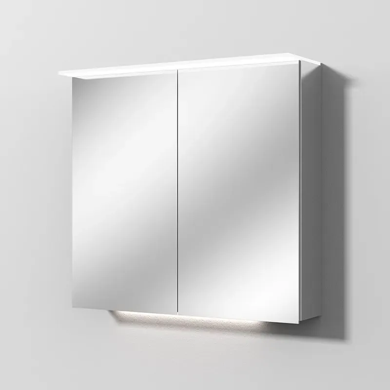 Sanipa Reflection Aluminium-Spiegelschrank ANNY 80 mit LED-Lichtsegel, AU3629Z AU3629Z