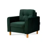 Konsimo Sessel Eriso Velours 80 x 75 x 75 cm Grün mit Kissen