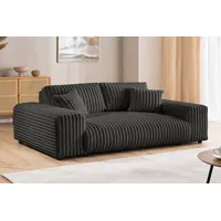 S-style möbel Mollis - Sofa 3 Sitzer aus Dunkelgrau