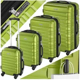 Tectake Koffer-Set 4-tlg. grün/abs