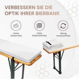 TexDeko Bankauflage 220 x 25 x 4 cm weiß 1 St.