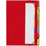Pagna Ordnungsmappe Deskorganizer A4 7Fächer rot