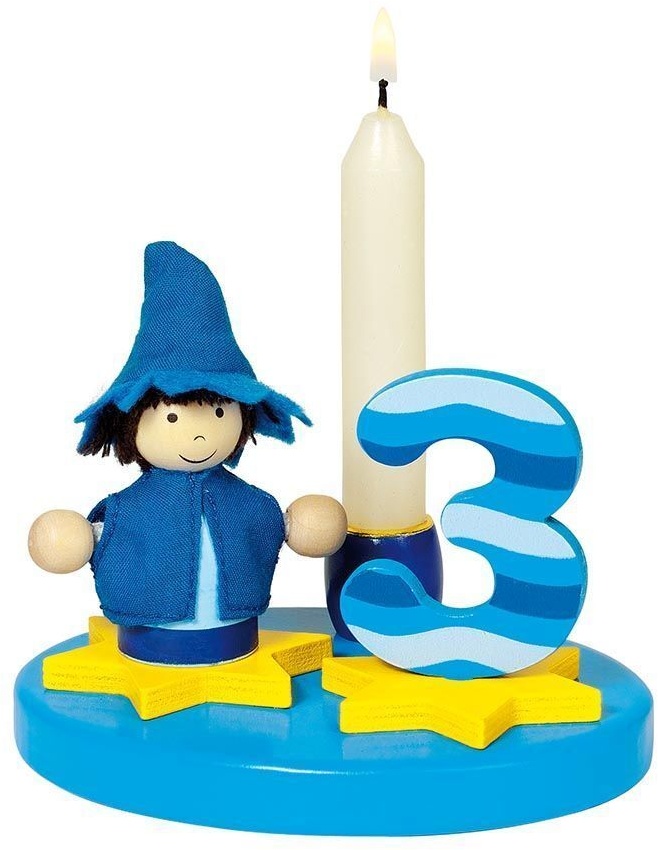 Kerzenhalter Geburtstagskind Kleiner Junge 11-Teilig In Blau