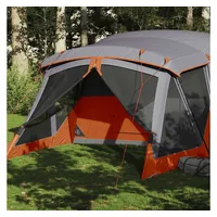 vidaXL Vorzelt 4 Personen Orange/Grau