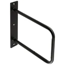 MS Beschläge - Wandregalhalter Regalkonsole Garderobenkonsole Schwarz Matt Regalbodenträger Stahl