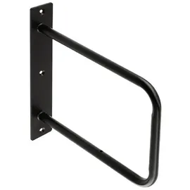 MS Beschläge - Wandregalhalter Regalkonsole Garderobenkonsole Schwarz Matt Regalbodenträger Stahl