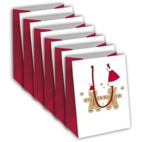 Clairefontaine 6x Geschenktasche Lebkuchen 21,5x10,2x25,3cm Weiß, X-30900-3C