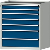 ANKE Schubladenschrank 610.208, für Werkstatt, Werkzeugschrank aus Metall, blau, 7 Schübe