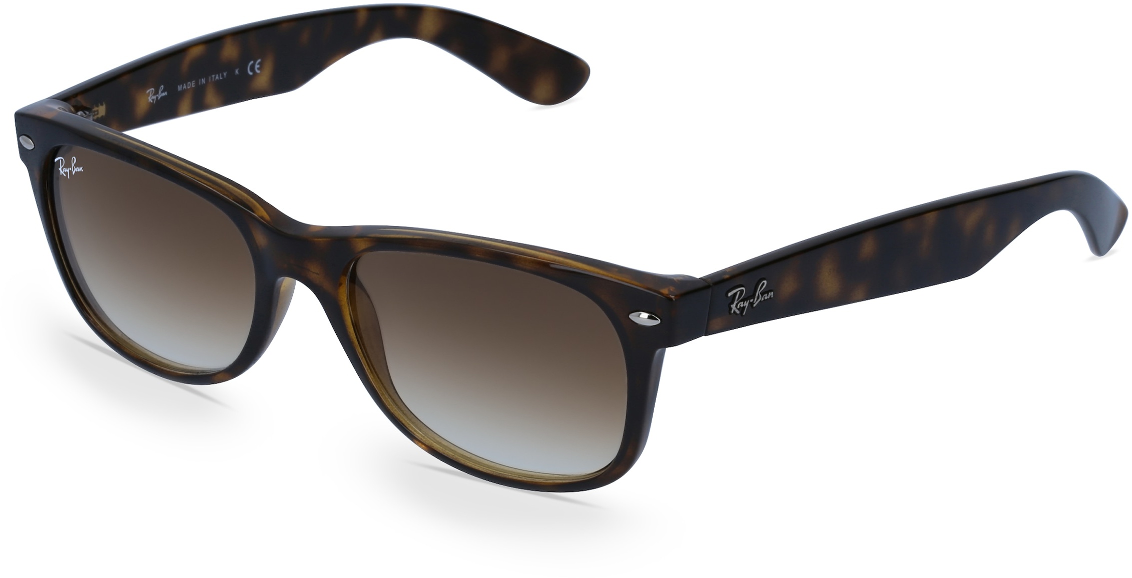 Ray-Ban RB 2132 NEW WAYFARER Unisex-Sonnenbrille Vollrand Eckig Kunststoff-Gestell, braun