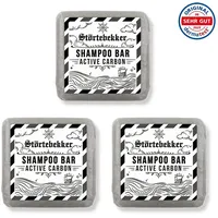Störtebekker Shaving Accessories Störtebekker Festes Shampoo Active Carbon 3-tlg.