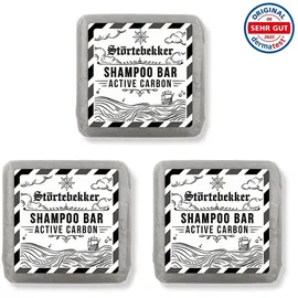 Störtebekker Shaving Accessories Störtebekker Festes Shampoo Active Carbon 3-tlg.
