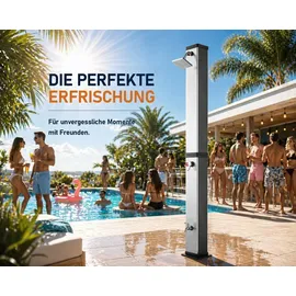 Strattore Ocean Solardusche schwarz/silber 0,19 m