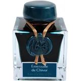 Jacques Herbin Tinte 1670 series - Blau 15035JT Jubiläums- Tintenflakon 50 ml, für Federhalter, Farbintensiv, Grün