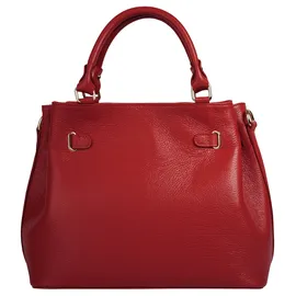 Samantha look Henkeltasche echt Leder, Made in Italy, geräumige Henkeltasche mit Smartphonefach