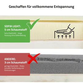 Habys Sofia Light Massageliege Klappbar aus Holz mit 2 Zonen, 185 × 60 cm