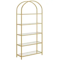 VASAGLE Bücherregal 83 x 30,2 x 183,5 cm Gold
