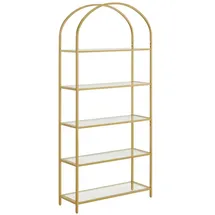 VASAGLE Bücherregal 83 x 30,2 x 183,5 cm Gold