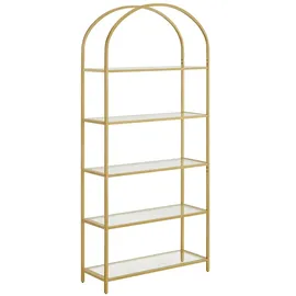 VASAGLE Bücherregal 83 x 30,2 x 183,5 cm Gold