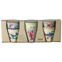 Rice Kleine Melamin Kinder Becher 0,16 l Blau 6