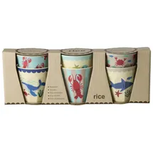 Rice Kleine Melamin Kinder Becher 0,16 l Blau 6