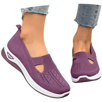 Generisch Damen Schuhe Sommer,Orthopädische Schuhe Damen Sommer Bequem Turnschuhe Sommerschuhe Atmungsaktive Leichte Walkingschuhe Sneaker Elegant Fersensporn Schlupfschuhe Barfußschuhe Lila 40 - 40 EU