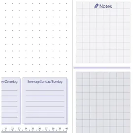 Sigel Schreibtischunterlage Lilac weiß/lila Papier 59,5 x 41,0 cm, 30 Blatt