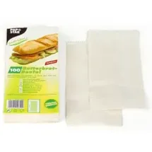 Papstar Butterbrotbeutel 21 x 10 x 3 cm 100 St. Weiß
