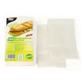 Papstar Butterbrotbeutel 21 x 10 x 3 cm 100 St. Weiß
