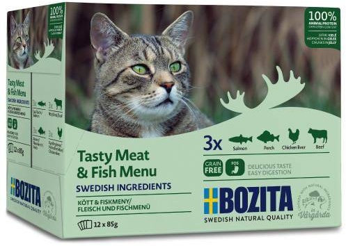 BOZITA Multibox Fleisch- und Fischpuddingstücke (12X85g) (Rabatt für Stammkunden 3%)
