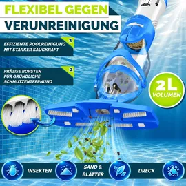 tillvex Poolsauger Blau/Grau 15 m3