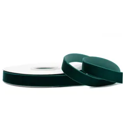 Creativery 16mm Samtband 10m Schmuckband Geschenkband Schleifenband Stoffband Dunkelgrün