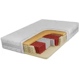 MKS Taschenmatratze, Weiß, Textil, H3, Füllung: Latex, Rechteckig, 140x200 cm, Oeko-Tex®, atmungsaktiv, Bezug abnehmbar/waschbar, wendbar, schadstoffgeprüft, Schlafzimmer, Matratzen Shop, Matratzen, Taschenfederkernmatratzen