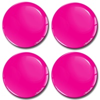 SkinoEu Aufkleber Autoaufkleber für Radkappen Nabenkappen Nabendeckel Radnabendeckel Rad-Aufkleber 60mm Neon Pink Rosa A 960